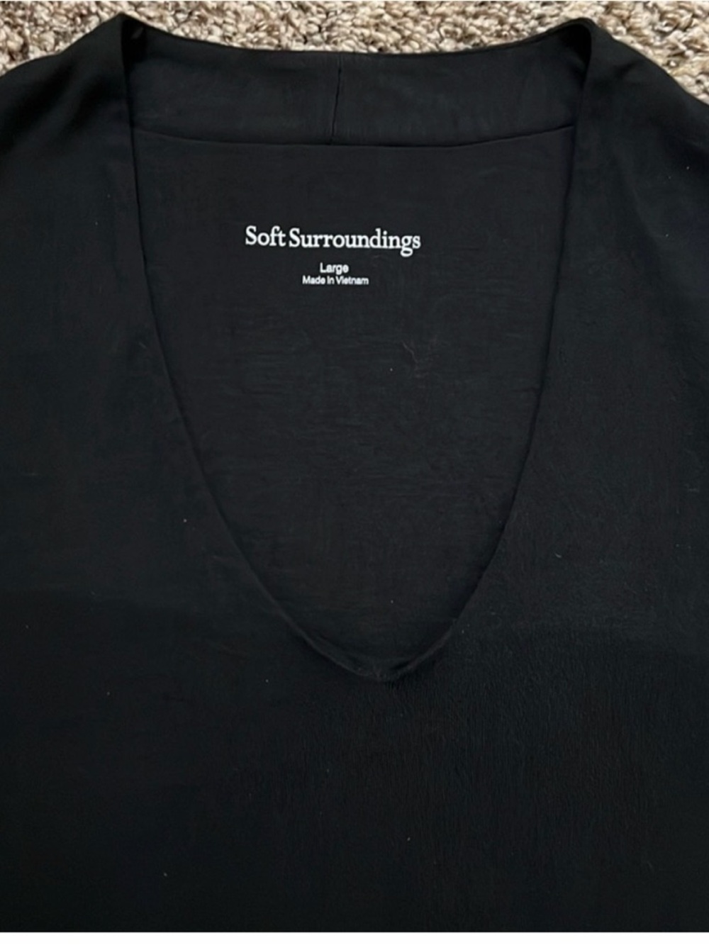 Soft Surroundings Agnes Long Sleeve Lined V-Neck Tee - Picture 4 of 7